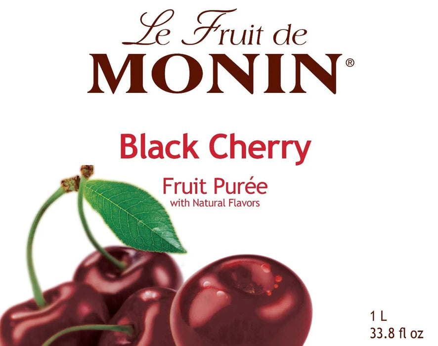 Monin Black Cherry Fruit Puree 4 - 1L Bottles (CASE)