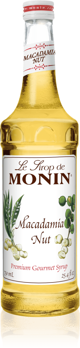 Monin Macadamia Nut Flavoring Syrup 750mL Glass Bottle