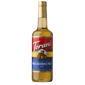 Torani Macadamia Nut Flavoring Syrup 750mL Glass Bottle