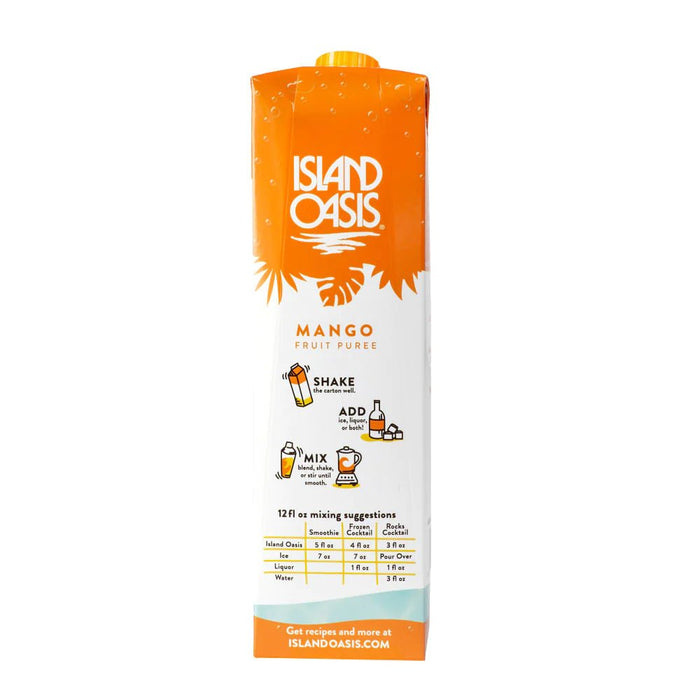 Island Oasis Mango Fruit Puree Beverage Mix 1L carton