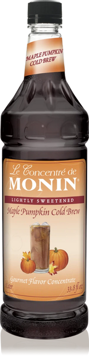 Monin Maple Pumpkin Cold Brew 7:1 Concentrate 1L Plastic Bottle