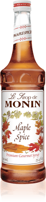 Monin Maple Spice Flavoring Syrup 750mL Glass Bottle