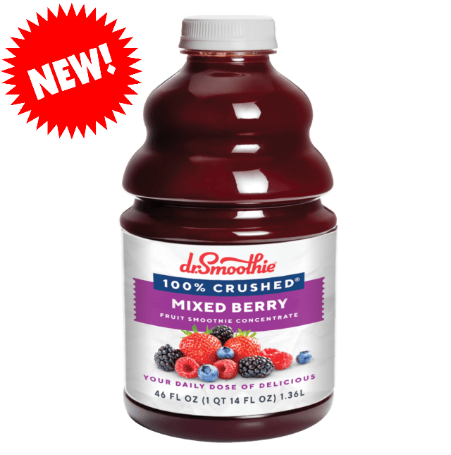 Dr. Smoothie Mixed Berry Blend 100% Crushed Fruit Smoothie Concentrate 46oz Bottle