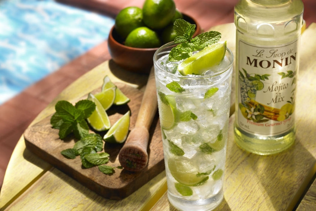 Monin Mojito Mix Flavoring Syrup 750mL Glass Bottle