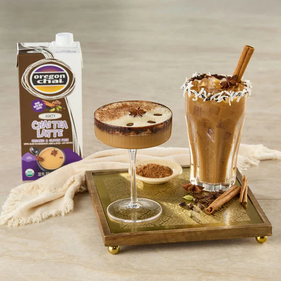 Oregon Chai Organic Dirty Chai Tea Latte 1:1 Concentrate 6-32oz Cartons (CASE)