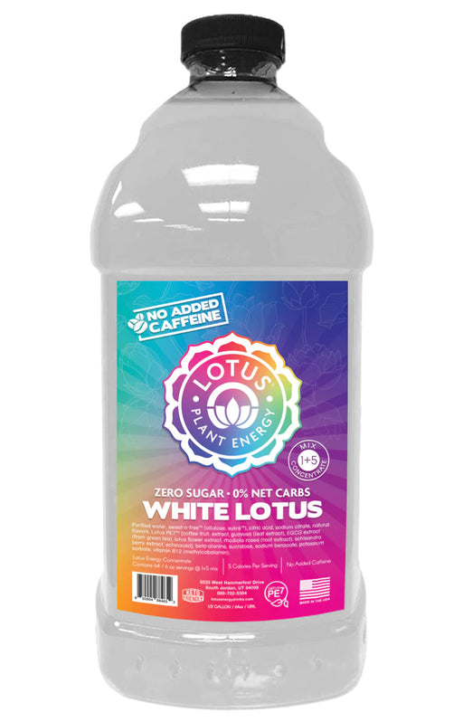 Lotus Energy No Added Caffeine White Lotus 64oz Bottle