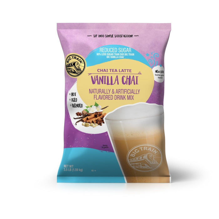 Big Train No Sugar Added Vanilla Chai Tea Latte Mix 3.5lb Bag