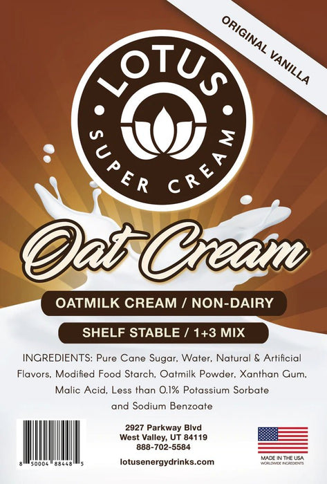 Lotus Energy Oat Cream Concentrates 64oz Bottle