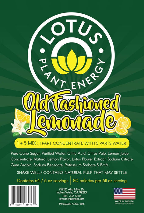 Lotus Energy Old Fashioned Lemonade Concentrates 64oz Bottle