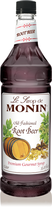 Monin Old Fashioned Root Beer Flavoring Syrup 1L Plastic Bottle