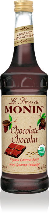 Monin Organic Chocolate Flavoring Syrup 750mL Glass Bottle