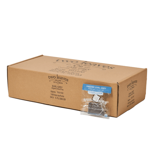 Two Leaves Organic Earl Grey Black Tea Foodservice 100ct Box