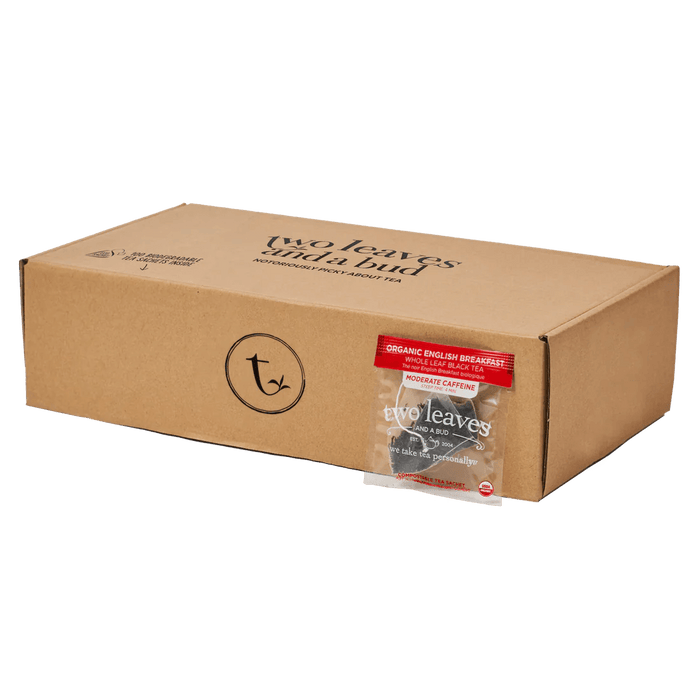 Two Leaves Organic English Breakfast Black Tea Foodservice 100ct Box