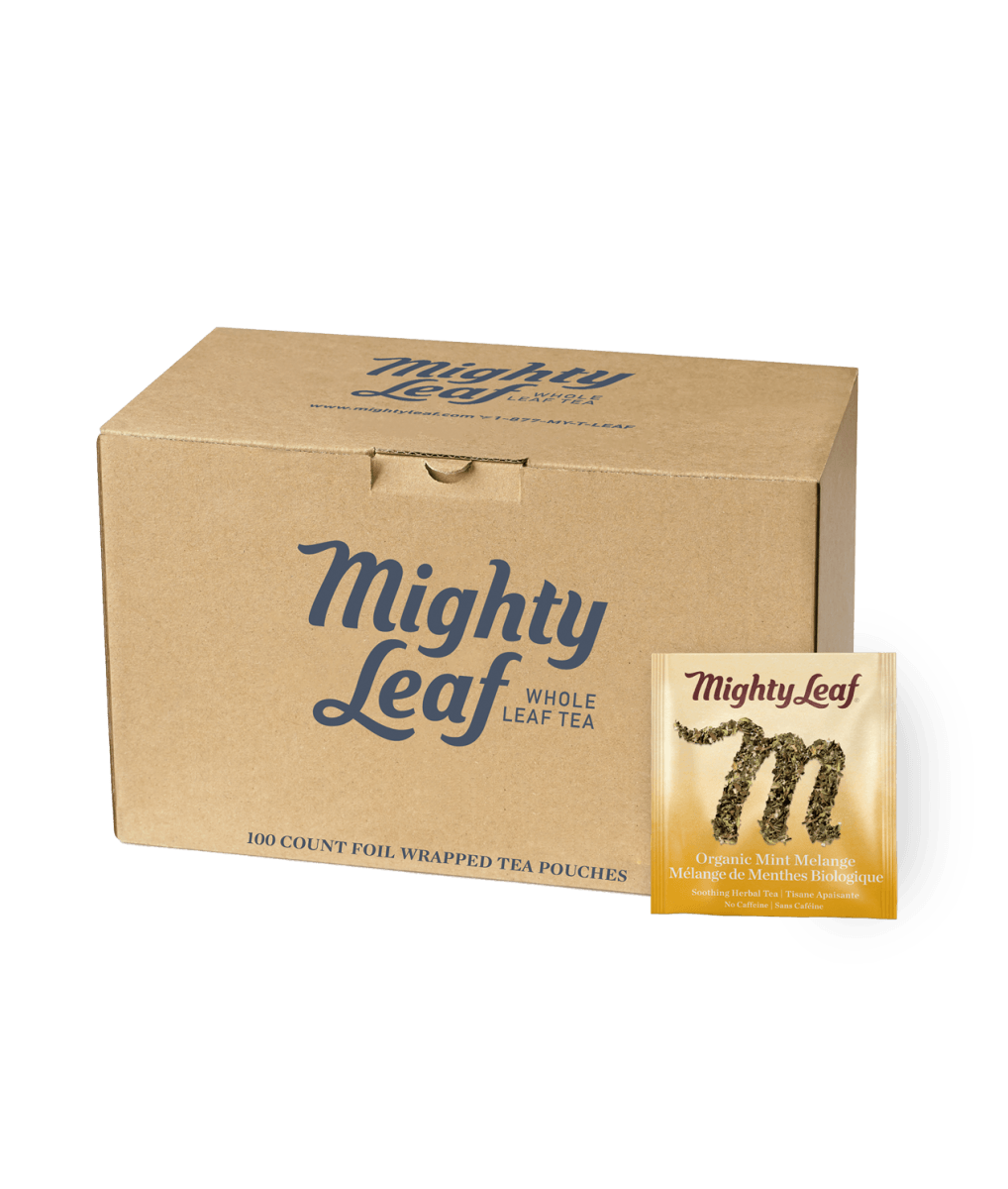 Mighty Leaf Tea Organic Mint Melange Foodservice 100ct Box - Dilworth ...