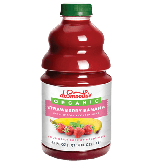 Dr. Smoothie Organic Strawberry Banana Fruit Smoothie Concentrate 46oz Bottle