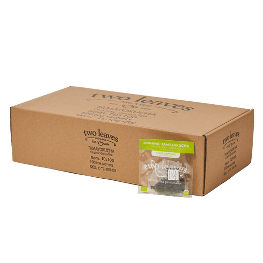 Two Leaves Organic Tamayokucha Green Tea Foodservice 100ct Box