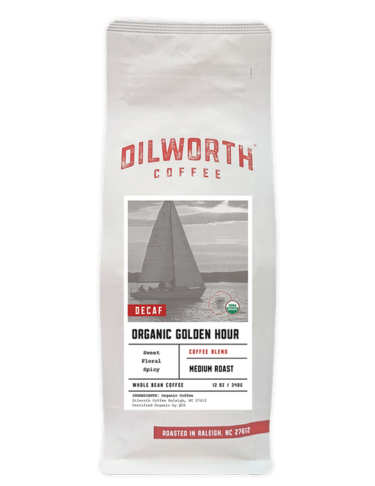 Dilworth Coffee Organic Golden Hour Decaf 12oz Bag