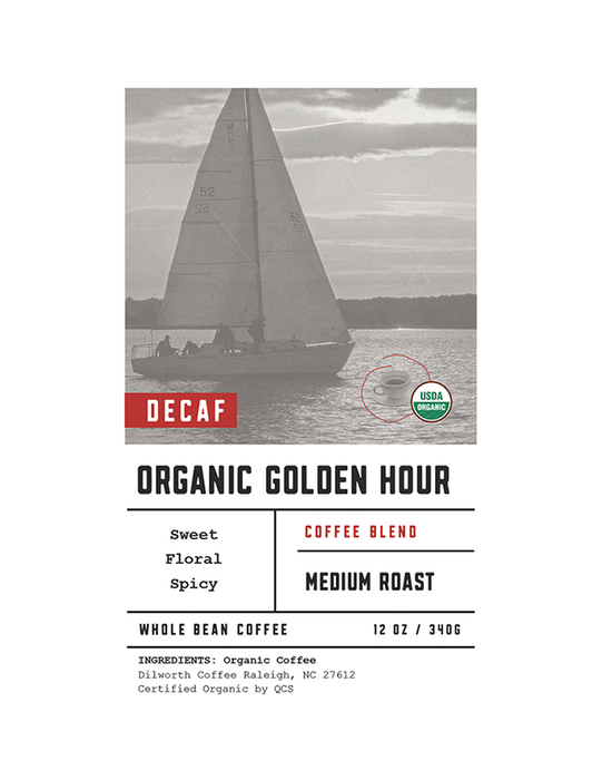 Dilworth Coffee Organic Golden Hour Decaf 12oz Bag