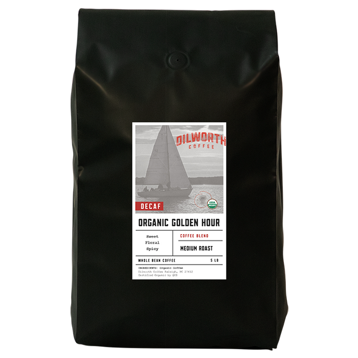 Dilworth Coffee Organic Golden Hour Decaf 5lb Bulk Bag