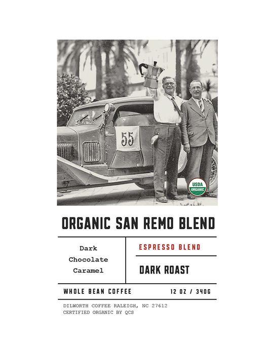 Dilworth Coffee Organic San Remo Blend 12oz Bag