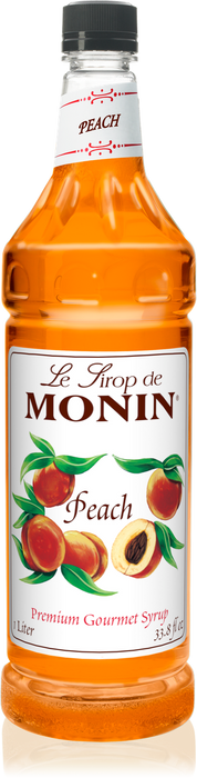 Monin Peach Flavoring Syrup 1L Plastic Bottle