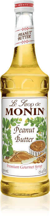 Monin Peanut Butter Flavoring Syrup 750mL Glass Bottle