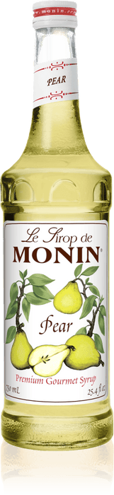 Monin Pear Flavoring Syrup 750mL Glass Bottle
