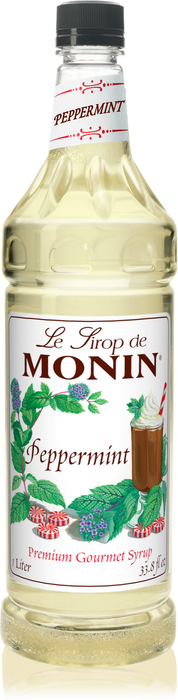 Monin Peppermint Flavoring Syrup 1L Plastic Bottle