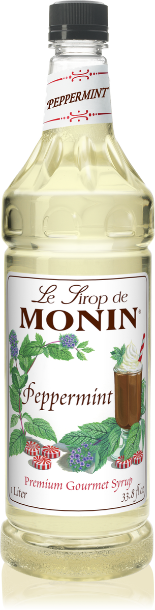 Monin Peppermint Flavoring Syrup 1L Plastic Bottle