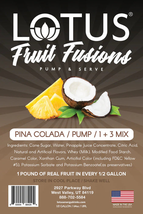Lotus Energy Pina Colada Fruit Fusions Concentrates 64oz Bottle