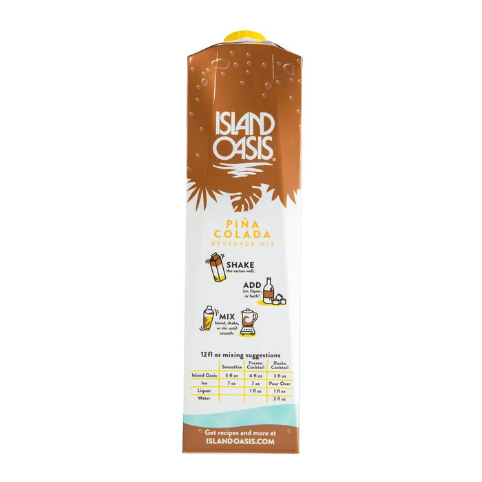 Island Oasis Pina Colada / Pineapple Fruit Puree Beverage Mix 1L carton