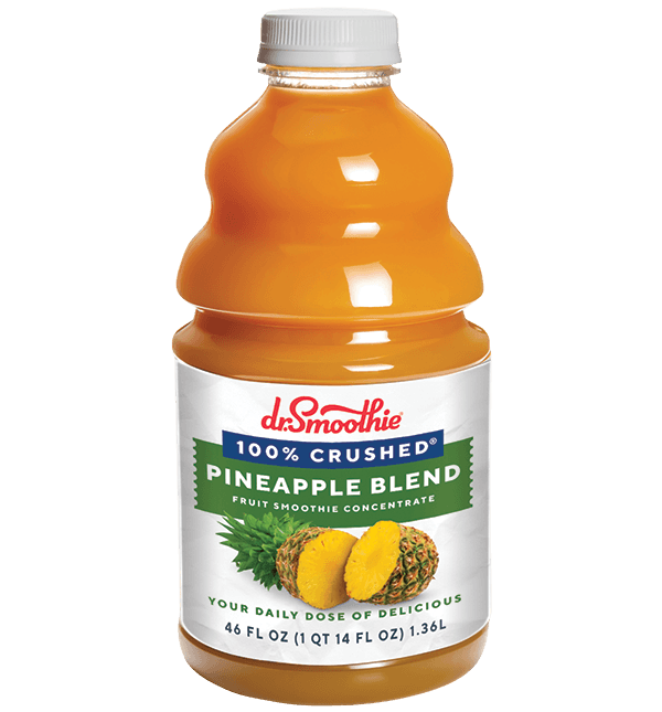 Dr. Smoothie Pineapple Blend 100% Crushed Fruit Smoothie Concentrate 46oz Bottle