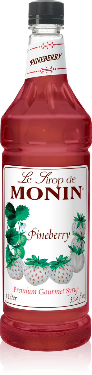 Monin Pineberry Flavoring Syrup 1L Plastic Bottle