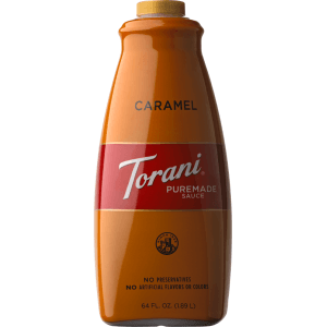 Torani Premade Caramel Flavoring Sauce 64oz Bottle