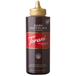 Torani Premade Dark Chocolate Flavoring Sauce 16.5oz Bottle