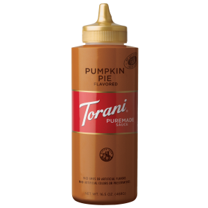 Torani Premade Pumpkin Pie Flavoring Sauce 16.5oz Bottle