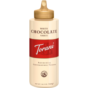 Torani Premade White Chocolate Flavoring Sauce 16.5oz Bottle