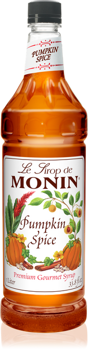 Monin Pumpkin Spice Flavoring Syrup 1L Plastic Bottle