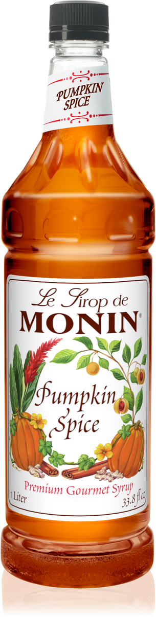 Monin Pumpkin Spice Flavoring Syrup 1L Plastic Bottle