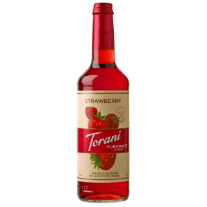 Torani Puremade Strawberry Flavoring Syrup 750mL Glass Bottle