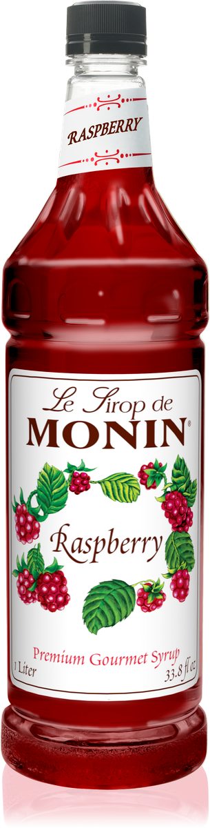 Monin Raspberry Flavoring Syrup 1L Plastic Bottle