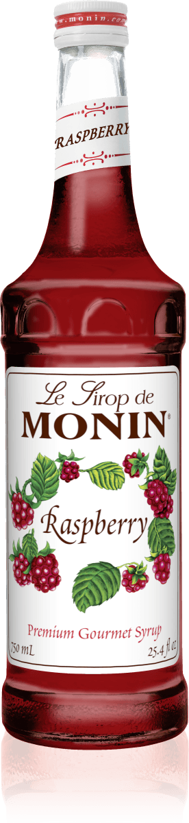 Monin Raspberry Flavoring Syrup 750mL Glass Bottle