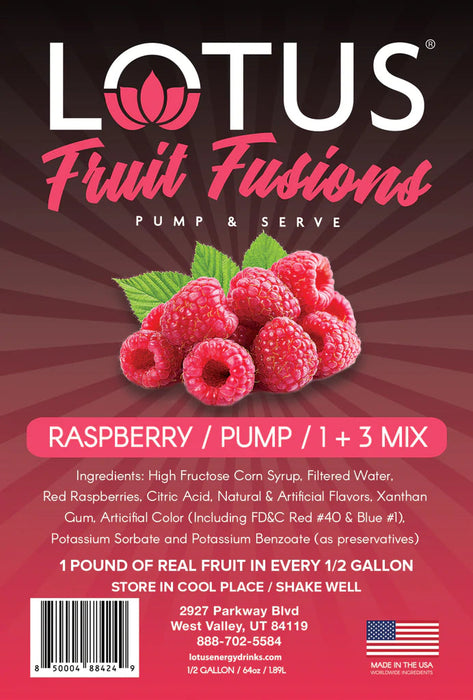 Lotus Energy Raspberry Fruit Fusions Concentrates 64oz Bottle