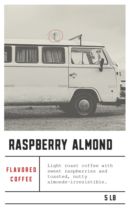 Dilworth Coffee Raspberry Almond Flavored Coffee 5lb Bulk Bag