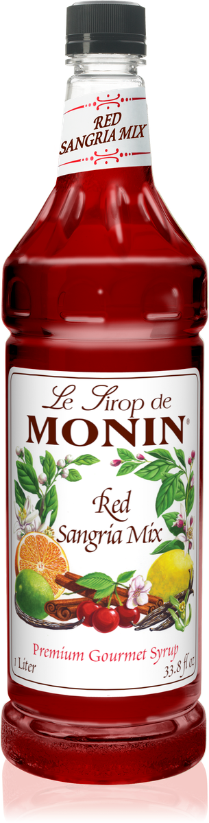 Monin Red Sangria Mix Flavoring Syrup 1L Plastic Bottle