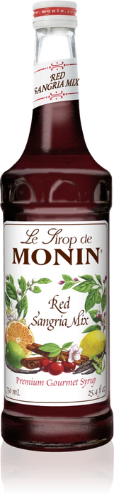 Monin Red Sangria Mix Flavoring Syrup 750mL Glass Bottle