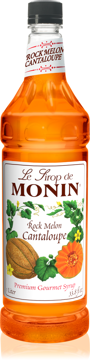 Monin Rock Melon Cantaloupe Flavoring Syrup 1L Plastic Bottle