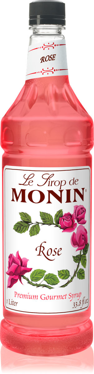 Monin Rose Flavoring Syrup 1L Plastic Bottle