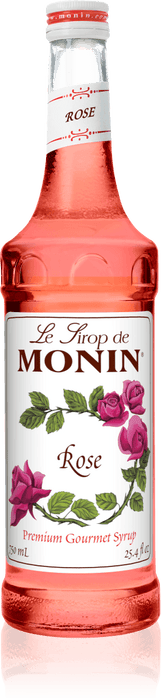 Monin Rose Flavoring Syrup 750mL Glass Bottle