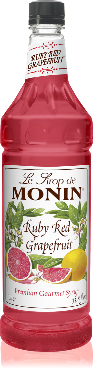 Monin Ruby Red Grapefruit Flavoring Syrup 1L Plastic Bottle